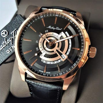 Mathey-Tissot - Open Date - Sapphire - 18K Gold - New -