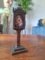 Antiek religieus devotiekapelleke - Madonna met Kind - 21 cm, Antiek en Kunst