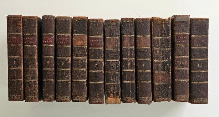 James Cook - Reizen rondom de waereld met kaarten en plaaten, Antiek en Kunst, Antiek | Boeken en Manuscripten
