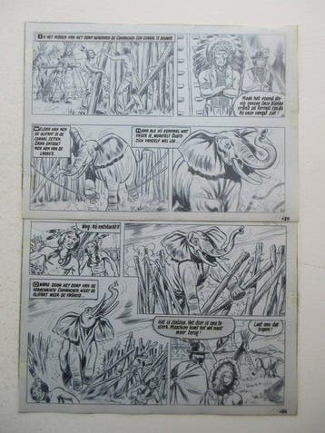 Bessy 14 - Het grijze monster + originele pagina (p.18) - 1, Nieuw