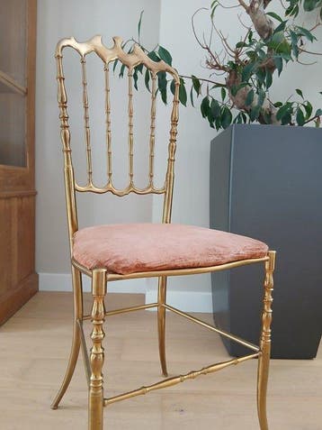 Stoel - Messing - Vintage Chiavari stijl stoel