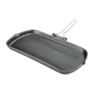 Grillpan | Gietijzer (Antiaanbaklaag) | Div. Warmtebronnen, Verzenden, Nieuw in verpakking
