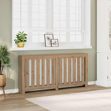 vidaXL Radiatorombouw 175x20x82 cm bewerkt hout artisanaal, Verzenden