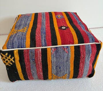 Pouf - Laine - Kelim pouffe