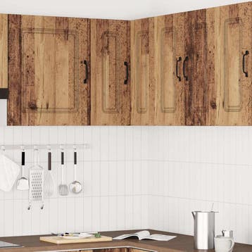 vidaXL Keukenwandhoekkast Kalmar bewerkt hout oud, Huis en Inrichting, Verzenden, Nieuw