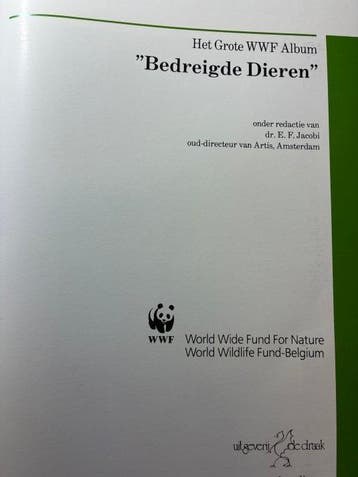 WWF - WWF – Het Grote Album Bedreigde Dieren – Mooie, Gestempeld