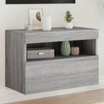 vidaXL Tv-wandmeubel met LED-verlichting 60x30x40 cm grijs, Verzenden, Nieuw