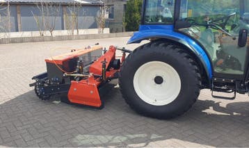 Zaaicombinatie 1m80 met gaasrol en cardan, Grondbewerking