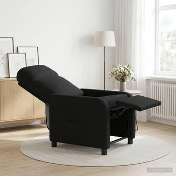 vidaXL Recliner Zwart Stof, Verzenden, Nieuw