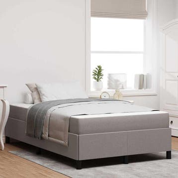 vidaXL Boxspring bed Taupe 120 x 200 cm Stof, Verzenden, Nieuw