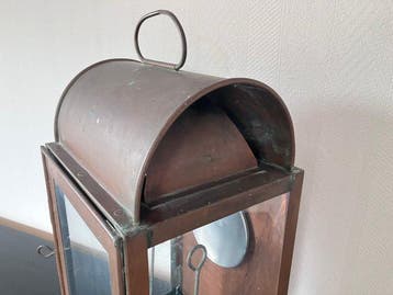 Petroleumlamp - Lantaarn - Rood koper - Koper - Antiek Koper
