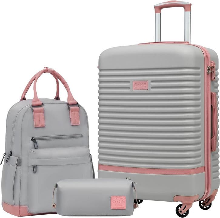 ABS Koffer Trolley set met rugzak | OP = OP | Kwaliteit a..., Handtassen en Accessoires, Koffers, 45 tot 55 cm, 60 tot 70 cm, Slot
