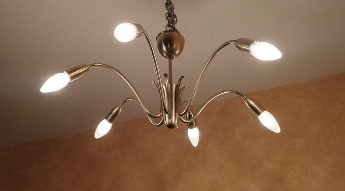 Plafondlamp - Mid-Century „Spider“ hanglamp in de stijl van, Antiquités & Art, Antiquités | Éclairage