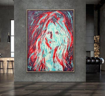Joaquim Falco - BRIGITTE BARDOT IN BLUE RED XXL