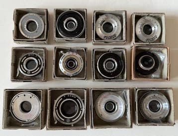 Sammlung 12 historische Kamera-Verschlüsse – Prontor AGC