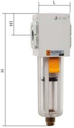 Filtre 5microns G3/8 2900l/min Auto Double Paroi Plastique, Verzenden, Nieuw