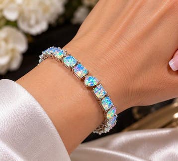 Sans prix de réserve - Bracelet Argent - 9.50ct. tw. Opale -