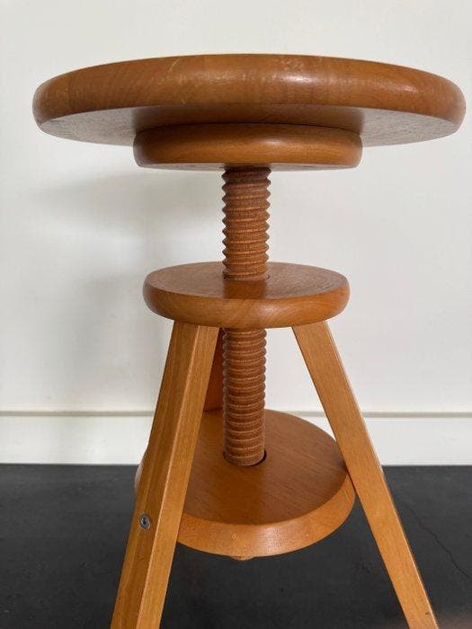 Kruk - Hout - Vintage draaikruk, Antiquités & Art, Art | Objets design