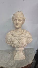 Sculpture, Nobildonna - 80 cm - Marbre, Antiek en Kunst