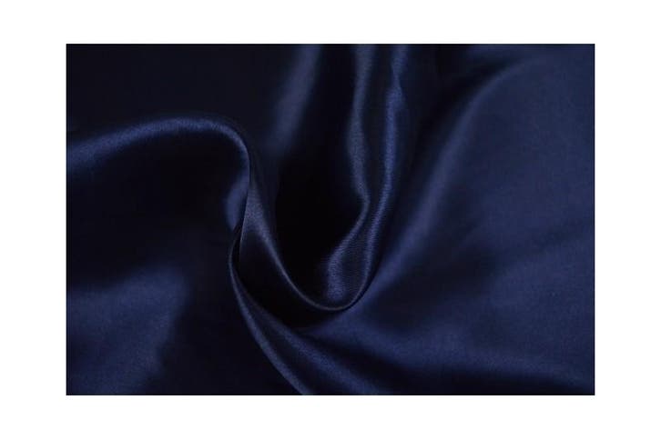 15 meter satijn stof - Marineblauw, Hobby en Vrije tijd, Stoffen en Lappen, 120 cm of meer, 200 cm of meer, Blauw, Nieuw, Satijn of Zijde