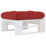 vidaXL Tuinhocker pallet geïmpregneerd grenenhout wit, Tuin en Terras, Verzenden, Nieuw