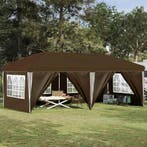 vidaXL Pop-up Feesttent 575 x 288 x 245 cm Taupe, Verzenden, Nieuw