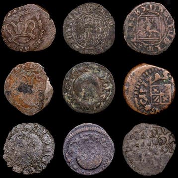 Spanje. 9 Monedas siglo XII al XVII (Zonder minimumprijs)