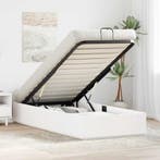 vidaXL Ottoman Bedframe Wit 100 x 200 cm Massief grenenhout, Verzenden