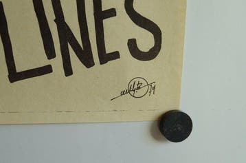 Signature indéchiffrable - Affiche Vintage Anti-Nucléaire