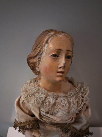 Oud religieus beeld - Heilige Maagd Maria - 22 cm - Antiek -