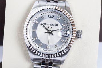 Philip Watch - Caribe Urban - Date - Silver - Diamonds -
