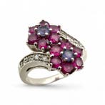 Zonder minimumprijs - Ring Zilver - Rhodoliet, Nieuw