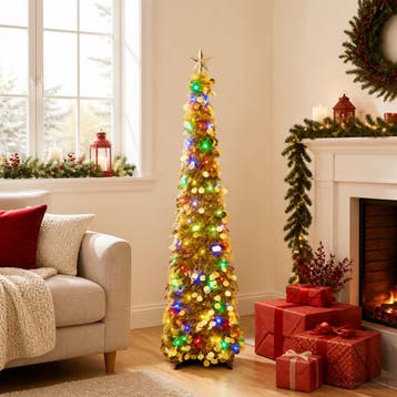 vidaXL Pop-up led-kerstboom met sterrentopper 120 cm 50, Verzenden, Nieuw