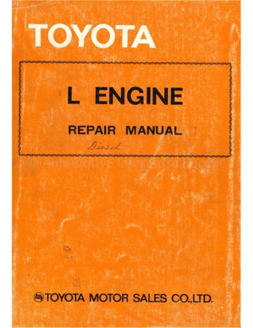 1979 TOYOTA HIACE | TOYOACE (L) MOTOR WERKPLAATSHANDBOEK