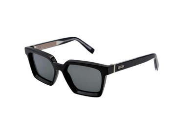 Ermenegildo Zegna - EZ0214 01A - Black Acetate Design &, Nieuw