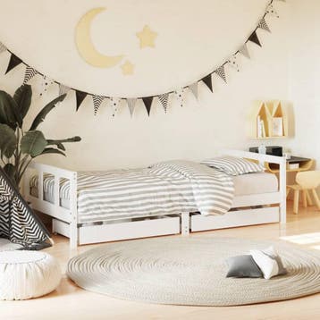 vidaXL Kinderbedframe met lades 90x190 cm massief grenenhout, Verzenden