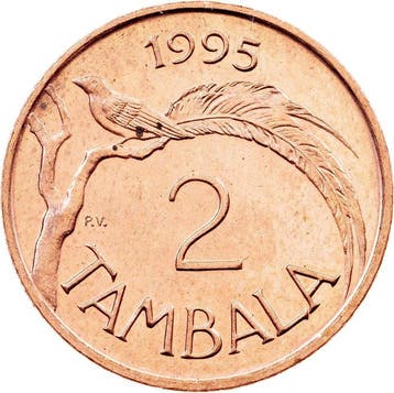 Malawi. 2 Tambala 1995 (Sans prix de réserve)