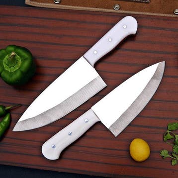 Smoked Blades - Keukenmes - Chefs knife - Handgemaakt set
