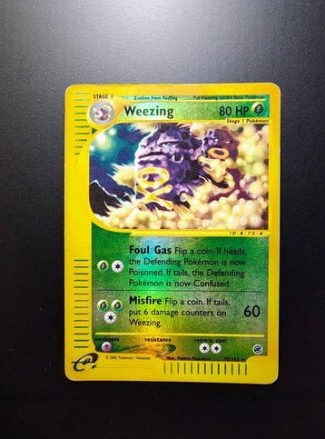 Pokémon - 6 Card - Weezing reverse Holo - Fearow Reverse, Nieuw