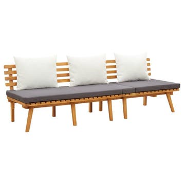 vidaXL Tuinslaapbank / zetel 200x65 cm massief acaciahout, Verzenden, Nieuw