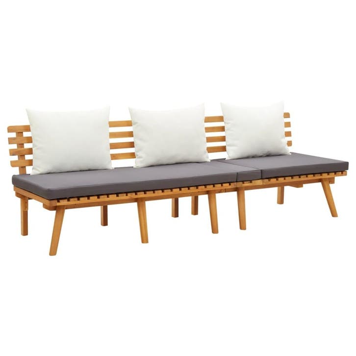 vidaXL Tuinslaapbank / zetel 200x65 cm massief acaciahout, Huis en Inrichting, Zetels | Zetels, Nieuw, Verzenden