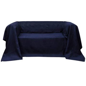 vidaXL Bankhoes microsuede marineblauw 140 x 210 cm, Verzenden, Nieuw