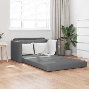 vidaXL Slaapbank / zetel Donkergrijs 124 x 71 x 78 cm Stof, Huis en Inrichting, Zetels | Zetels, Verzenden, Nieuw