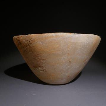Égypte ancienne Albâtre Coupe-récipient. Ø 11 cm. Ancien