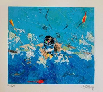 Francesco Toraldo (1960) - 12 fogli : il salto - sci - 46 -