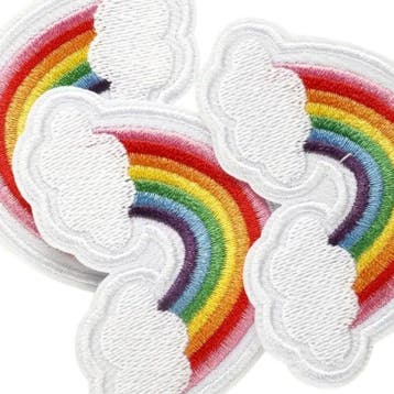 Embleem Regenboog - 4.4 x 7 cm - applicatie - opstrijken..., Verzenden, Nieuw, Overige typen
