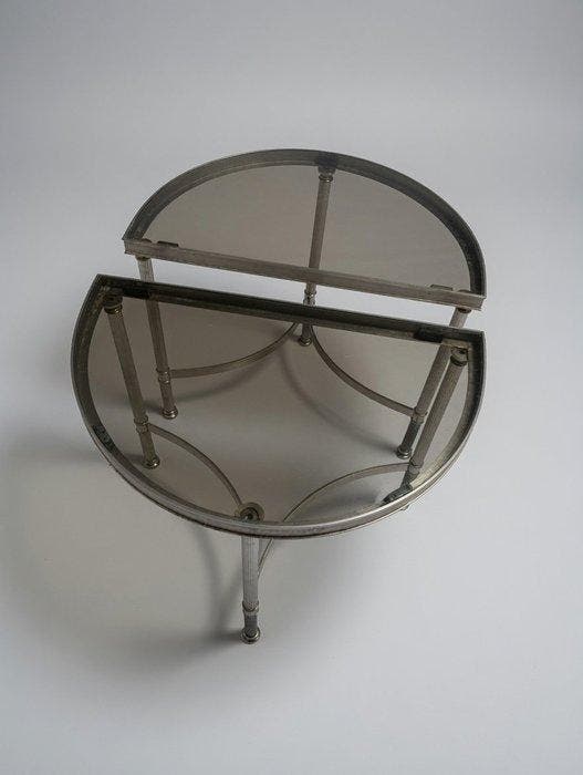 Table - Verre, Métal - Un ensemble de tables modulaires, Antiek en Kunst, Curiosa en Brocante
