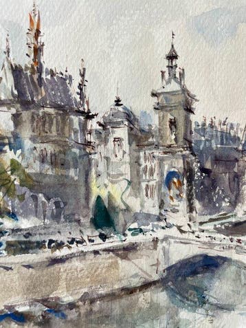 École française (XX) - Paris, panorama sur la Seine