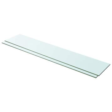 vidaXL Schappen 2 st 100x20 cm glas transparant, Verzenden, Nieuw