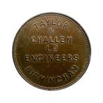 Chine, Angleterre. Machinery trial strike (Token) Bermingham
